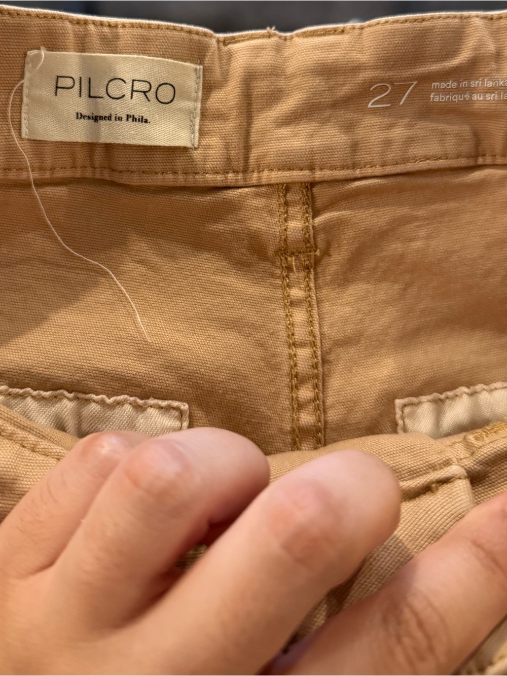 Pilcro Anthropologie Light Peach Orange Millie Low-Slung Barrel Pants - Picture 3 of 10